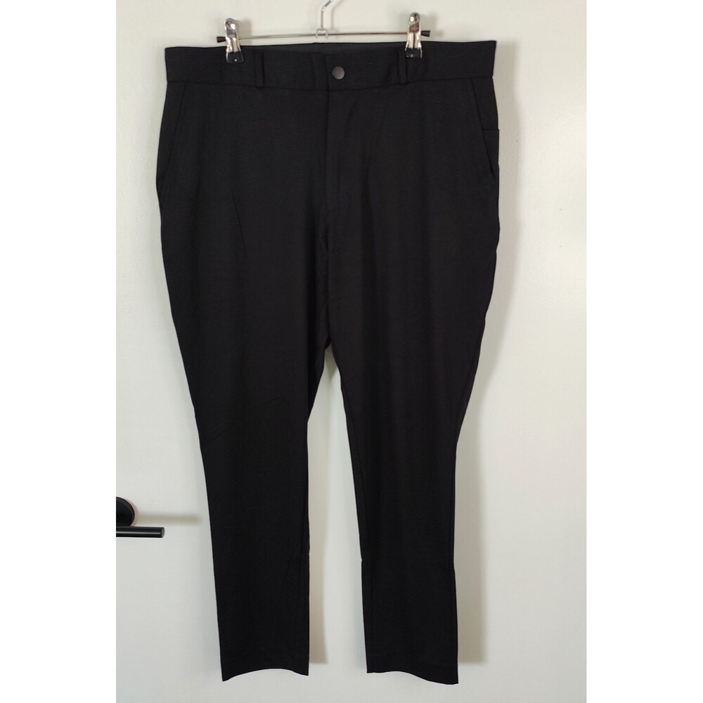 State & Liberty Tech Pants Men 34x31 Chinos Athletic Fit 4-Way Stretch Black